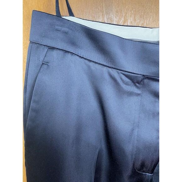 Helmut Lang INTERMIX Trousers Satin Straight Leg High Rise Italy Womens 00 Black - Picture 11 of 14